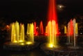 Colorful water fountain Royalty Free Stock Photo