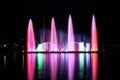 Colorful water fountain Royalty Free Stock Photo