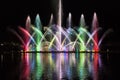 Colorful water fountain Royalty Free Stock Photo