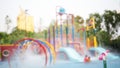 Colorful water park ,out of focus