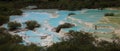 Colorful water pools in Huanglong Scenic Area, China Royalty Free Stock Photo