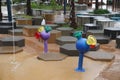 Colorful Water Spouts In Outdoor Playground Royalty Free Stock Photo