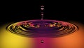 Colorful Water Surface Drop Splash Royalty Free Stock Photo