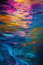 Colorful water surface with ripples and waves. Abstract background. Royalty Free Stock Photo