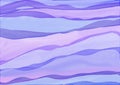 Colorful watercolor background of abstract wavy lines in flowing bright pastel colors of pink blue and purple