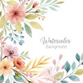 Watercolor background decoration isolated on white background Royalty Free Stock Photo