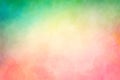 Colorful watercolor background with painted sunset sky colors of pink blue purple green and yellow, abstract beautiful painting on Royalty Free Stock Photo