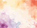 Colorful watercolor background with a variety of colors, including red, orange, yellow, green, blue, indigo, and violet. Royalty Free Stock Photo