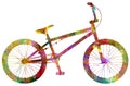 Colorful Watercolor Bicycle Abstract Artwork