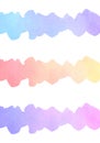 Watercolor brush strokes, borders, uneven stripes set