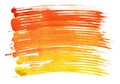 Colorful watercolor brush strokes is isolated