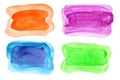 Colorful watercolor brush strokes Royalty Free Stock Photo