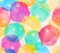 Colorful Watercolor Bubbles Pattern Background Royalty Free Stock Photo