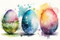 Colorful watercolor eastereggs (AI generated)