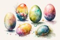 Colorful watercolor eastereggs (AI generated)