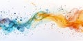 Colorful Watercolor Flowing Data Visualization with Abstract Shapes Royalty Free Stock Photo