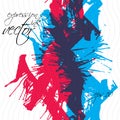 Colorful watercolor graffiti splash overlay elements