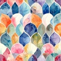 Colorful Watercolor Leaf Pattern Background Royalty Free Stock Photo