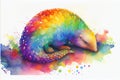 Pangolin watercolor painting animal animals