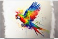 Colourful Macaw parrot bird illustration Royalty Free Stock Photo
