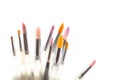 Colorful watercolor paintbrushes