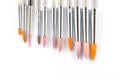 Colorful watercolor paintbrushes