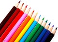 Colorful watercolor pencils (isolated ) Royalty Free Stock Photo