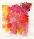 Colorful watercolor splash white background