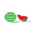 Colorful watermelon fruit vector design icon