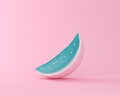 Colorful watermelon on pink pastel background. minimal idea food