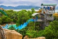 Colorful waterslide in Vinpearl water park