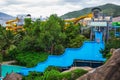 Colorful waterslide in Vinpearl water park