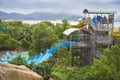 Colorful waterslide in Vinpearl water park