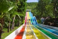 Colorful waterslide in Vinpearl water park Royalty Free Stock Photo