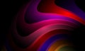 Colorful wave abstract on black background,wallpaper.vector,illustration. Royalty Free Stock Photo