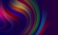 Colorful wave abstract on black background,wallpaper.vector,illustration. Royalty Free Stock Photo