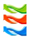 Colorful wave banner set Royalty Free Stock Photo