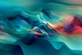 Colorful wave flow background, trendy art. AI generative. Bacdrop