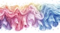 A colorful wave of flowing fabric in pastel shades, creating a soft, dreamy effect Royalty Free Stock Photo