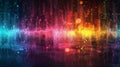 A colorful wave of light with a red and orange section. background and wallpaper Royalty Free Stock Photo