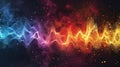 A colorful wave of light with a red and orange section. background and wallpaper Royalty Free Stock Photo