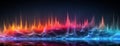 Colorful wave music equalizer banner Royalty Free Stock Photo