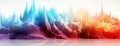 Colorful wave music equalizer banner Royalty Free Stock Photo