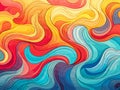 Colorful Wave Pattern With Swirls Of Colors Royalty Free Stock Photo