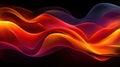 Colorful Wave Patterns on a Dark Background Creating a Dynamic Abstract Design Royalty Free Stock Photo