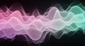 Colorful Waveform Abstract Background with Particle Flow on a Dark Backdrop Royalty Free Stock Photo