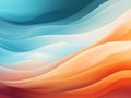 A Colorful Waves In A Blue And Orange Background