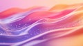 Colorful waves with droplets, soft gradients, abstract design