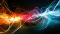Dynamic vibrant waves of light Royalty Free Stock Photo