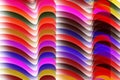 Colorful waves with shadings
